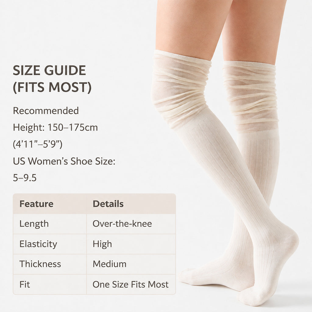 LUVAIRY 3-Pack Premium Comfort Over-the-Knee Slouch Socks for Autumn & Daily Wear