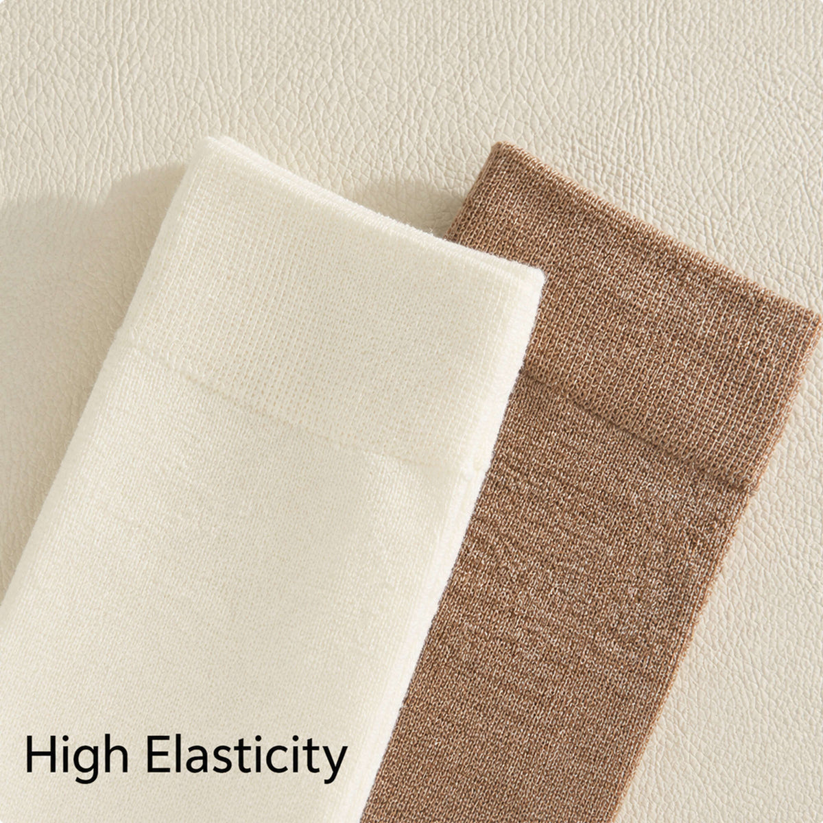LUVAIRY 5-Pack Premium Comfort Thick Wool Over-the-Knee Socks for Autumn and Winter Daily Wear