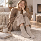 LUVAIRY Wide-Fit Wool-Blend Crew Socks – Soft Warmth & Gentle Comfort