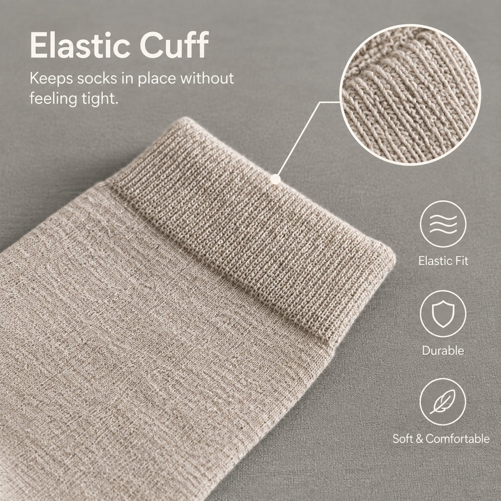 LUVAIRY Wide-Fit Wool-Blend Crew Socks – Soft Warmth & Gentle Comfort
