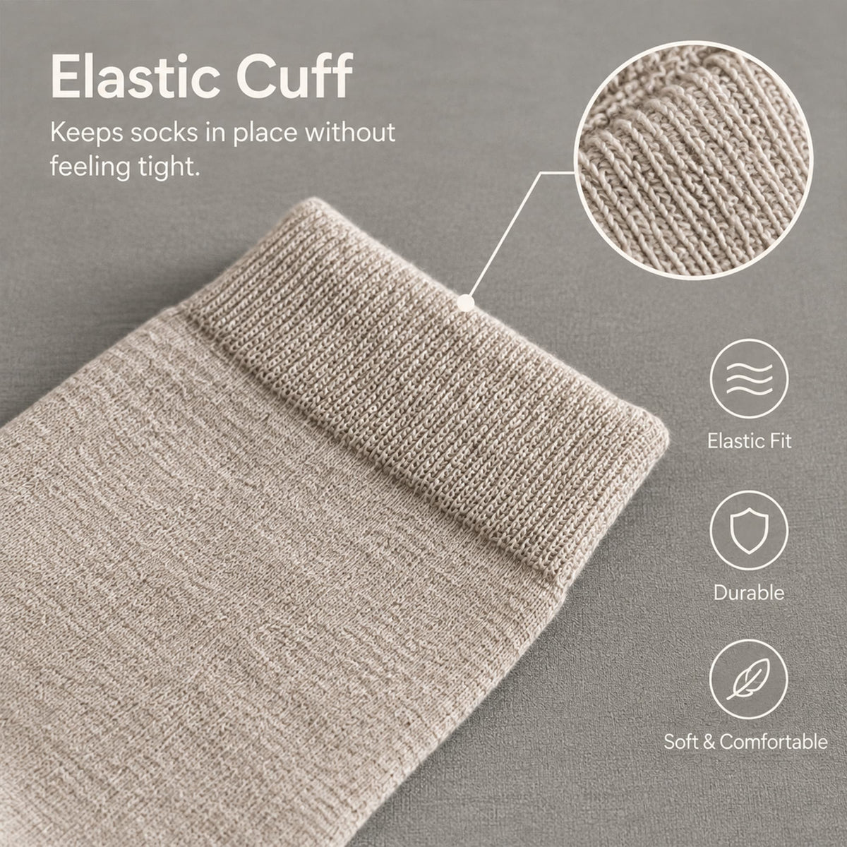 LUVAIRY Wide-Fit Wool-Blend Crew Socks – Soft Warmth & Gentle Comfort