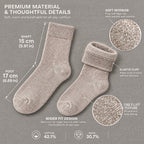 LUVAIRY Wide-Fit Wool-Blend Crew Socks – Soft Warmth & Gentle Comfort