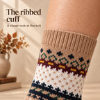 LUVAIRY Heritage Pattern Cotton Crew Socks – Soft Everyday Comfort
