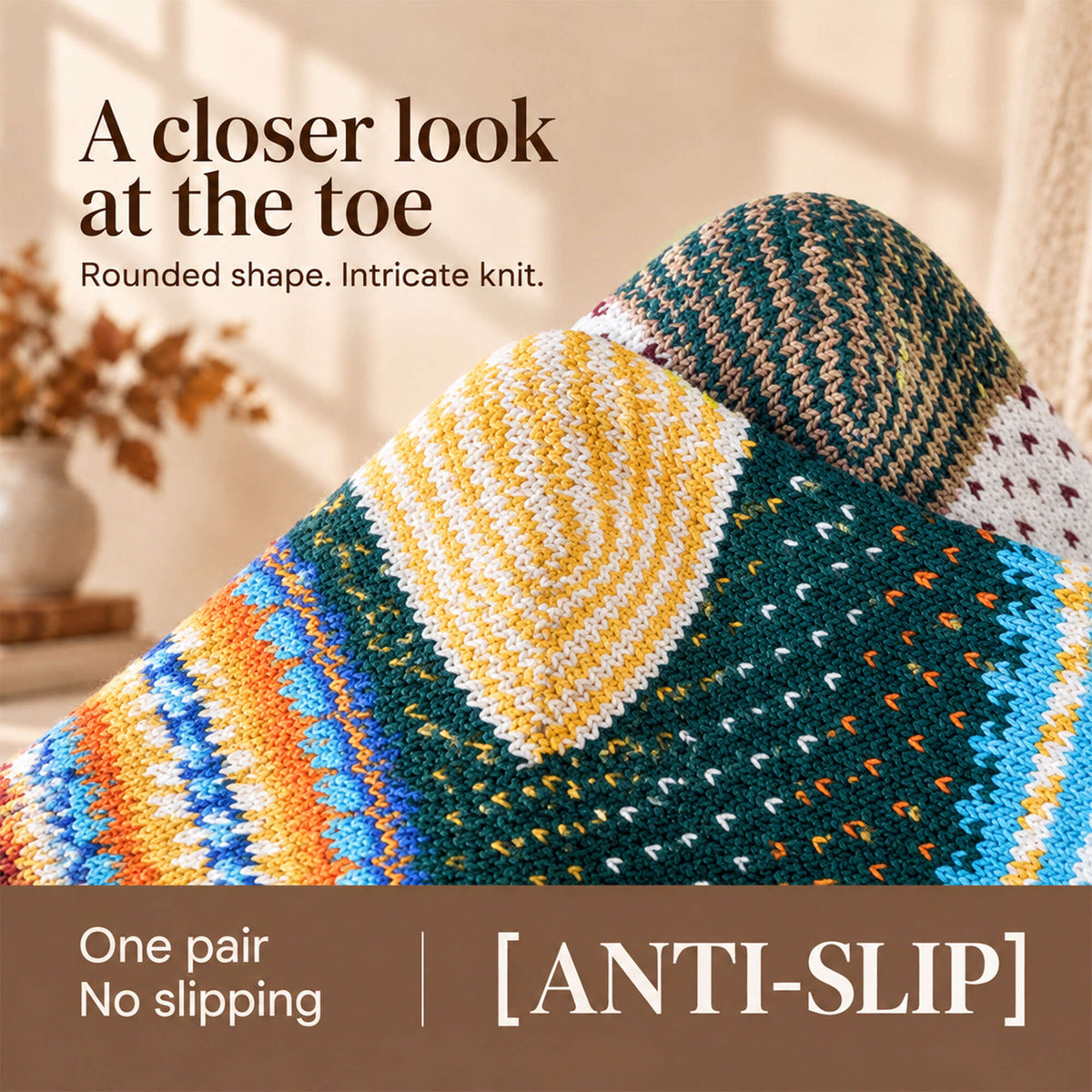 LUVAIRY Heritage Pattern Cotton Crew Socks – Soft Everyday Comfort