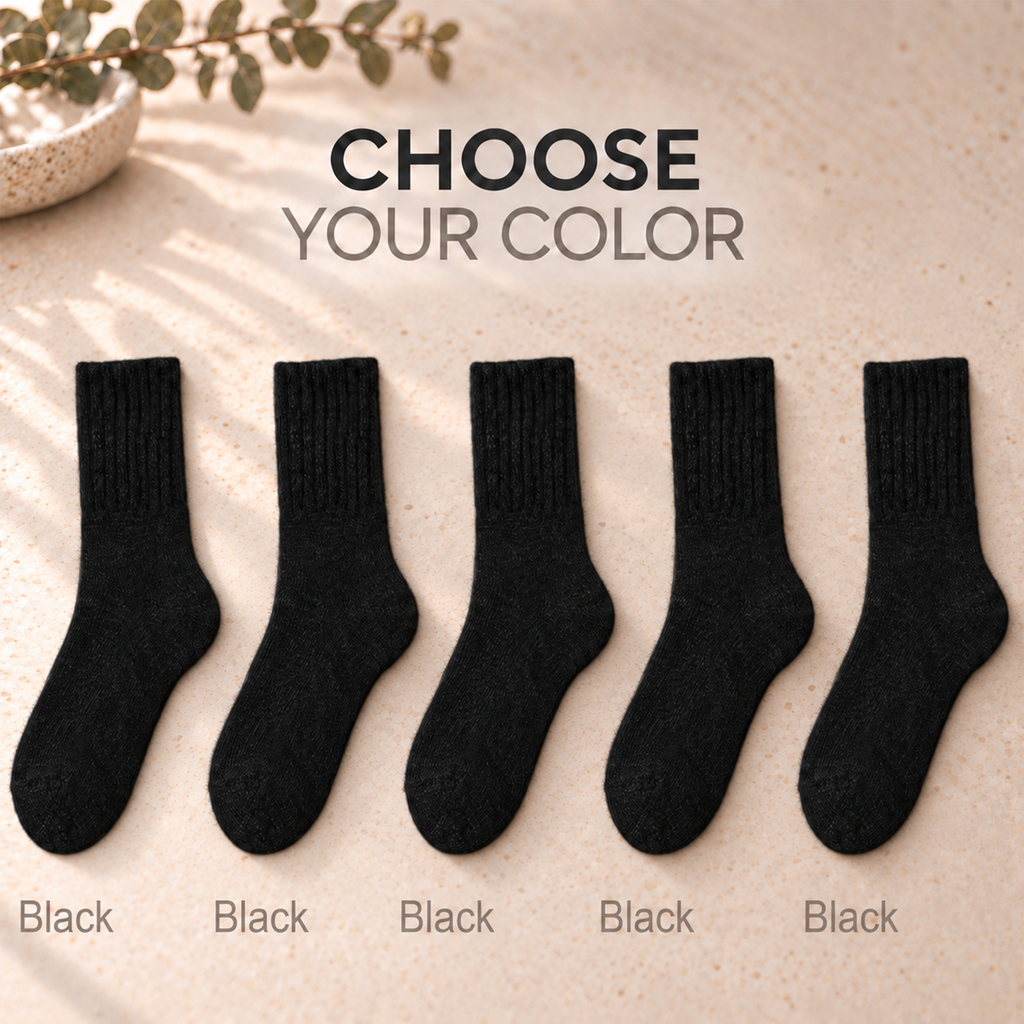 LUVAIRY Cloud-Warm 98% Wool Crew Socks – Wide Fit & Seamless Comfort  Product Description