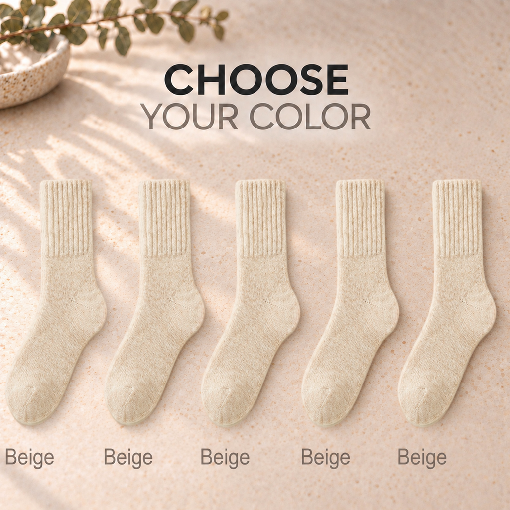 LUVAIRY Cloud-Warm 98% Wool Crew Socks – Wide Fit & Seamless Comfort  Product Description