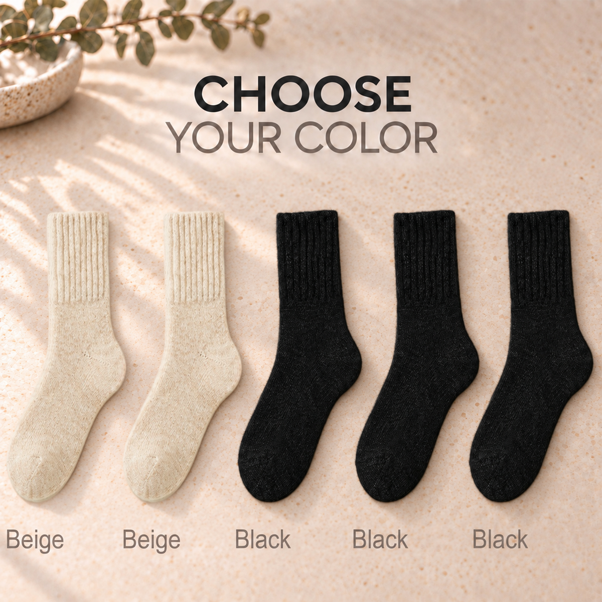LUVAIRY Cloud-Warm 98% Wool Crew Socks – Wide Fit & Seamless Comfort  Product Description
