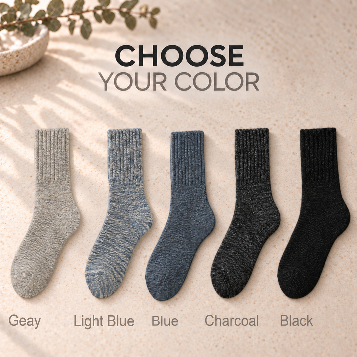 LUVAIRY Cloud-Warm 98% Wool Crew Socks – Wide Fit & Seamless Comfort  Product Description