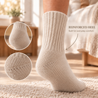 LUVAIRY Cloud-Warm 98% Wool Crew Socks – Wide Fit & Seamless Comfort  Product Description
