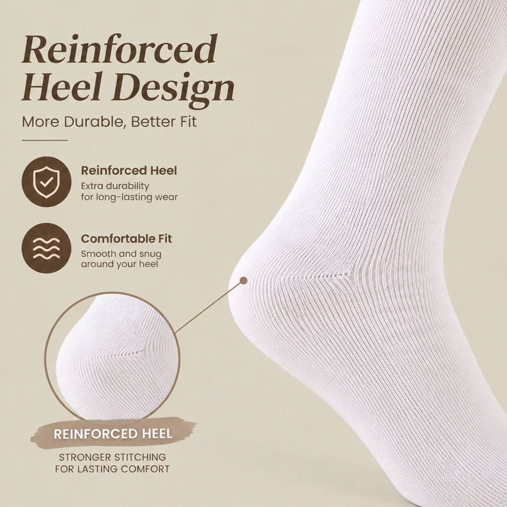 LUVAIRY Bamboo-Blend Knee-High Socks – Breathable, Non-Binding & Seamless
