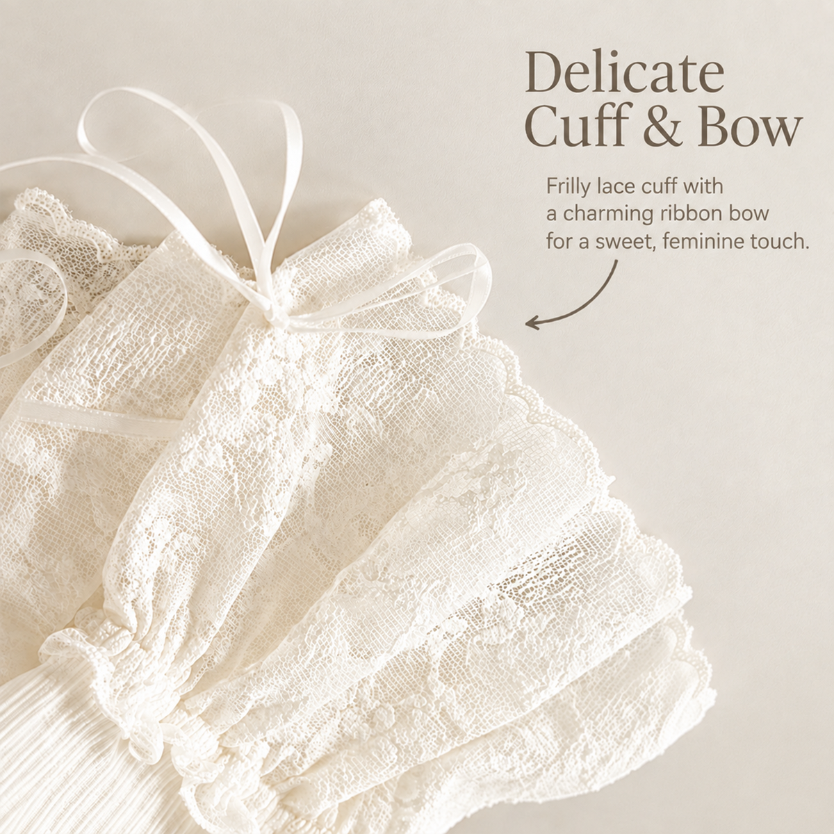 LUVAIRY Soft Romance Lace Bow Cotton Blend Socks – Three Lengths