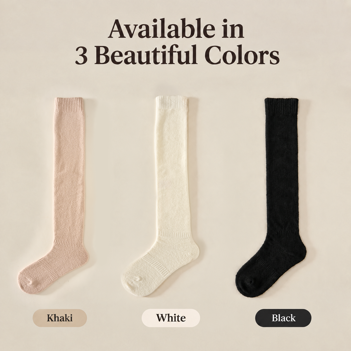 LUVAIRY CozyWarm Plush Knee-High Socks – Soft Thermal Everyday Socks