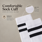 LUVAIRY Classic Stripe Breathable Cotton Knee-High Socks