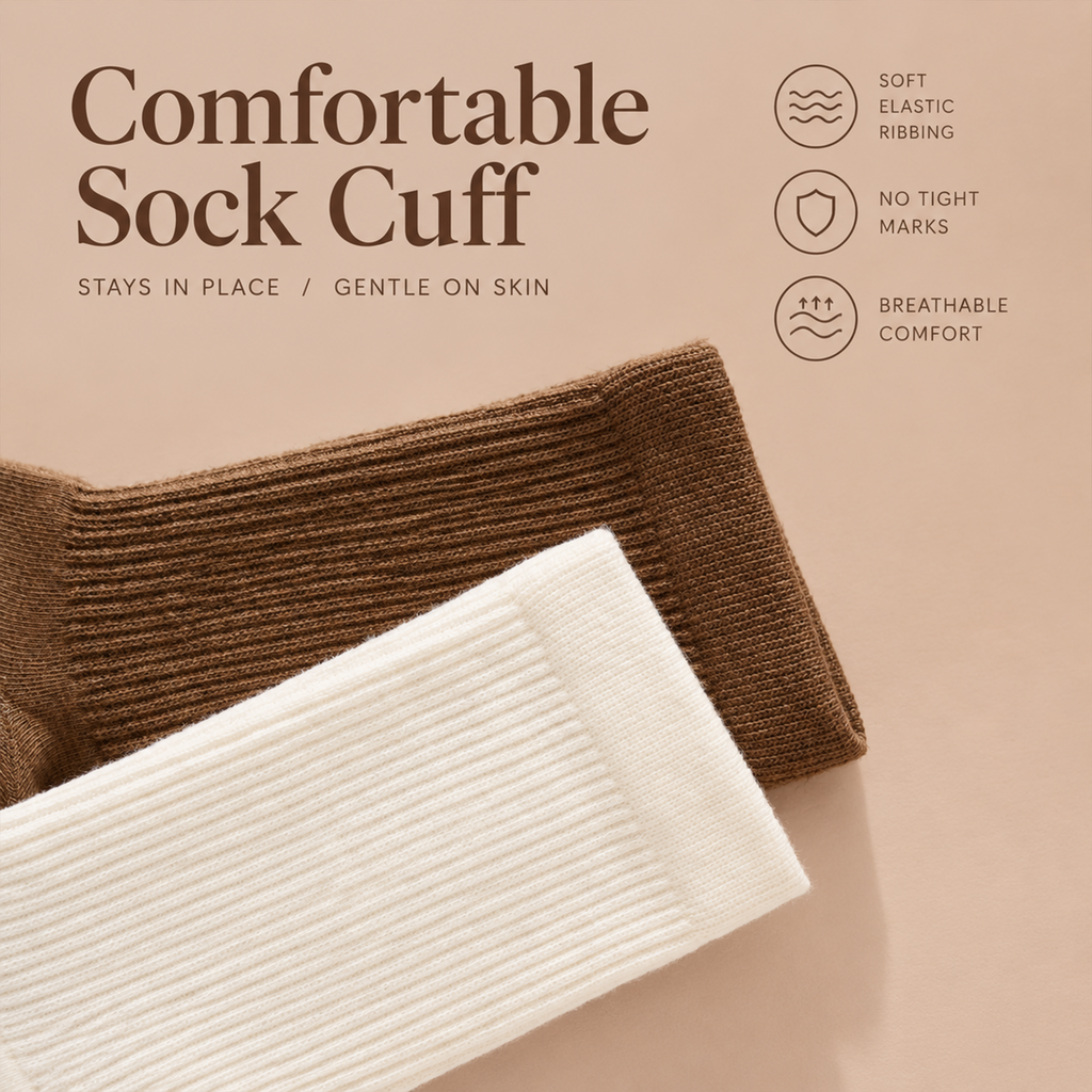 LUVAIRY Everyday Comfort Wool-Blend Crew Socks