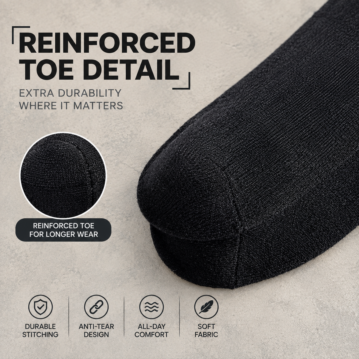 LUVAIRY Two-Tone Wool-Blend Knee-High & Over-the-Knee Socks