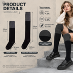 LUVAIRY Two-Tone Wool-Blend Knee-High & Over-the-Knee Socks
