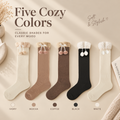 LUVAIRY Hearthside Charm Pom-Pom Knee-High Socks