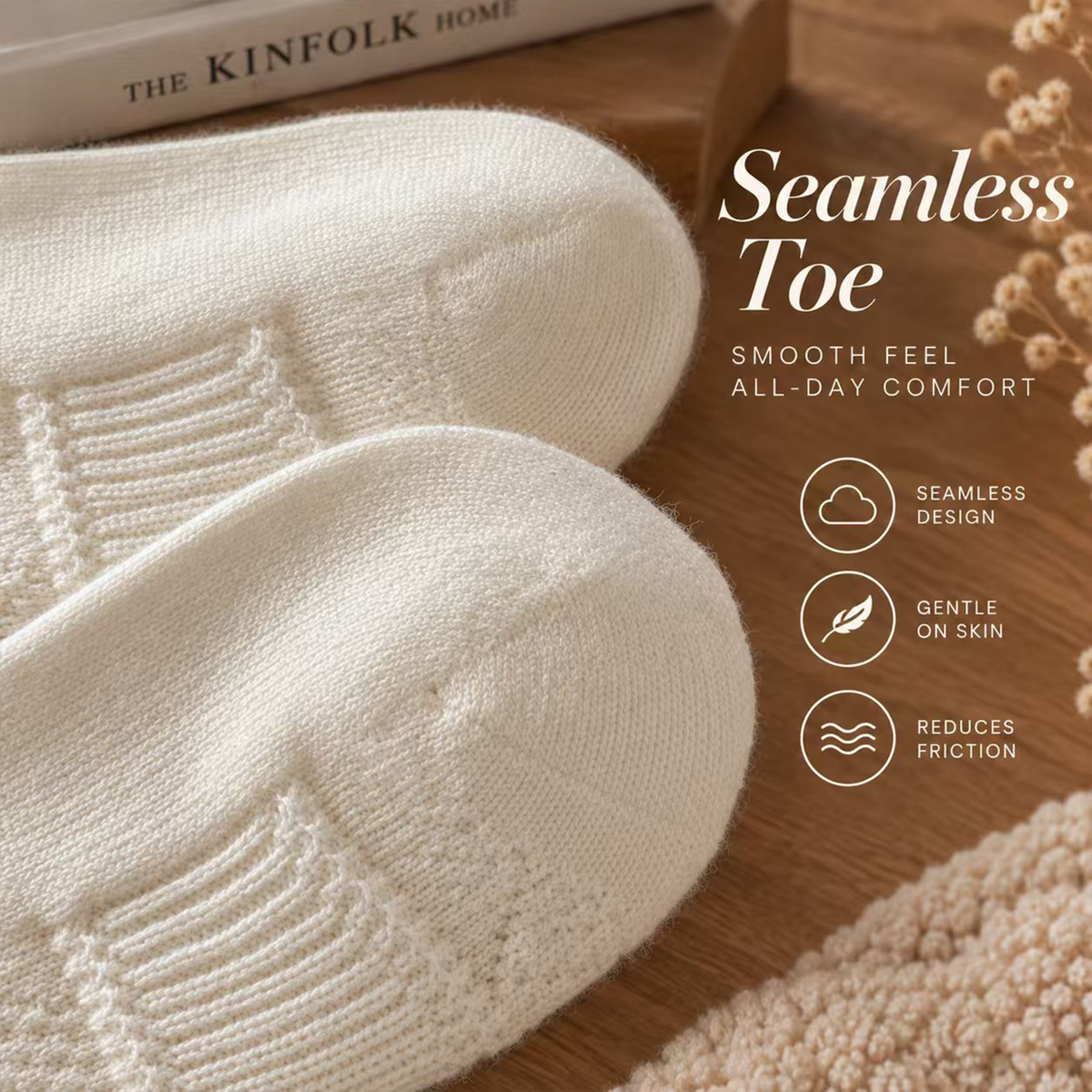 LUVAIRY Fireside Rhythm Textured Knee-High Comfort Socks
