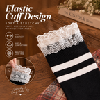 LUVAIRY After Class 5-Style Lace-Trim Knee-High Socks