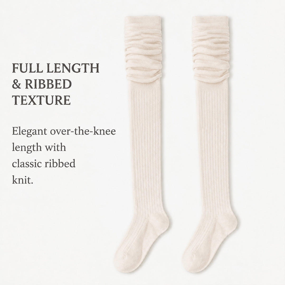 LUVAIRY 3-Pack Premium Comfort Over-the-Knee Slouch Socks for Autumn & Daily Wear
