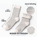 LUVAIRY Everyday Striped Wool Crew Socks – 5-Pair Set