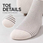 LUVAIRY Everyday Striped Wool Crew Socks – 5-Pair Set
