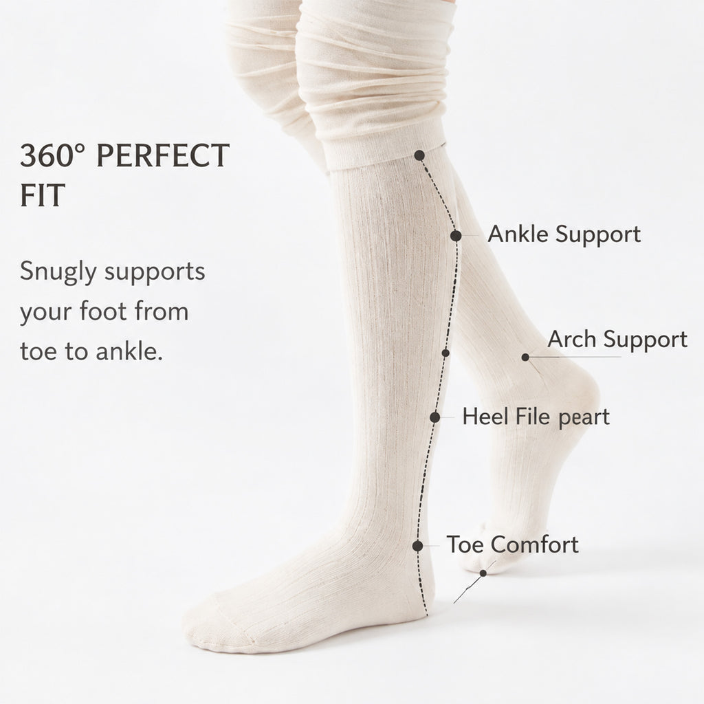 LUVAIRY 3-Pack Premium Comfort Over-the-Knee Slouch Socks for Autumn & Daily Wear